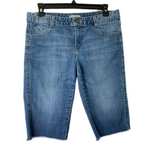 Tommy Hilfiger Jean Shorts Woman‎ Size 6 Bermuda Cut Offs Denim Raw Hem Roll Up
